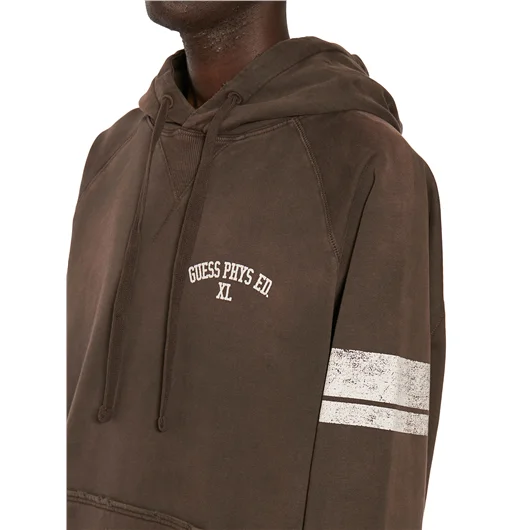 GUESS USA FELPA IN COTONE CON CAPPUCCIO Fornitura limitata