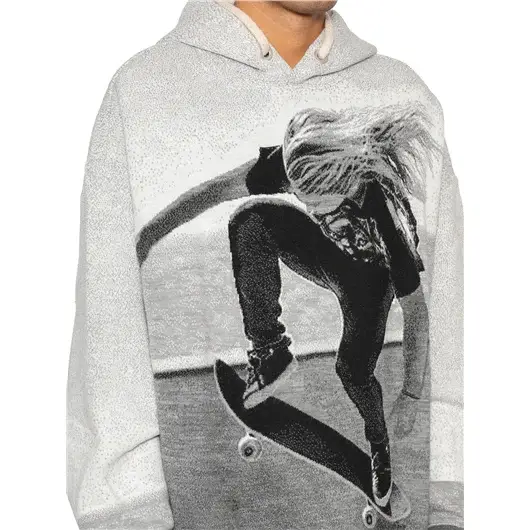 PALM ANGELS FELPA IN MISTO LANA CON CAPPUCCIO Offerta temporanea
