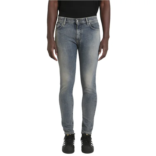 REPRESENT JEANS IN DENIM WASHED BLU In Vendita