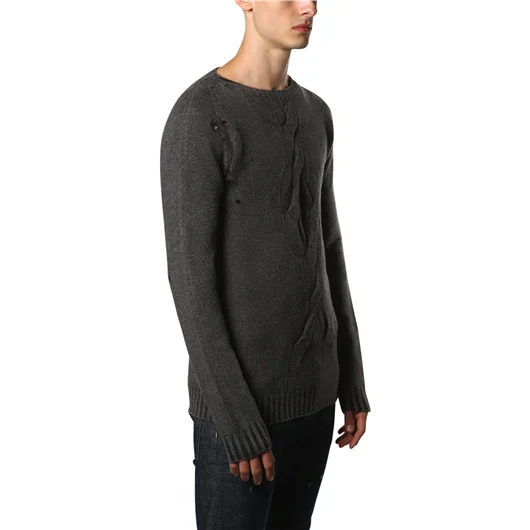 MD75 MAGLIA IN LANA GIROCOLLO CON TRECCIA Offerta Anniversario