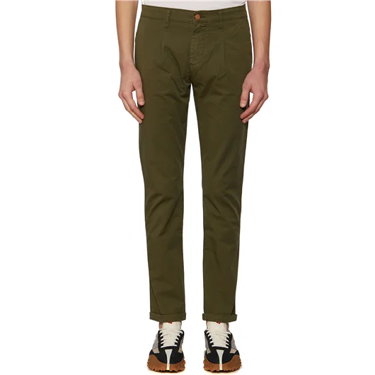 DANIELE ALESSANDRINI PANTALONE CHINO IN COTONE Comprane uno, ottenene uno gratis