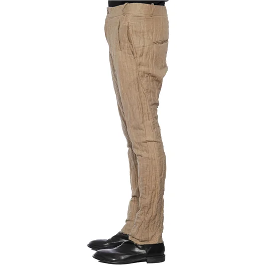 MASNADA PANTALONE IN COTONE E LINO ACQUISTA ORA