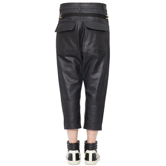 RICK OWENS PANTALONE IN DENIM CERATO Fino al 50% di sconto