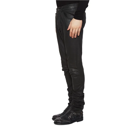 NOSTRASANTISSIMA PANTALONE IN DENIM SLIM SPALMATO Fino al 60% di sconto