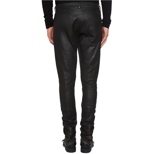 NOSTRASANTISSIMA PANTALONE IN DENIM SLIM SPALMATO Fino al 60% di sconto