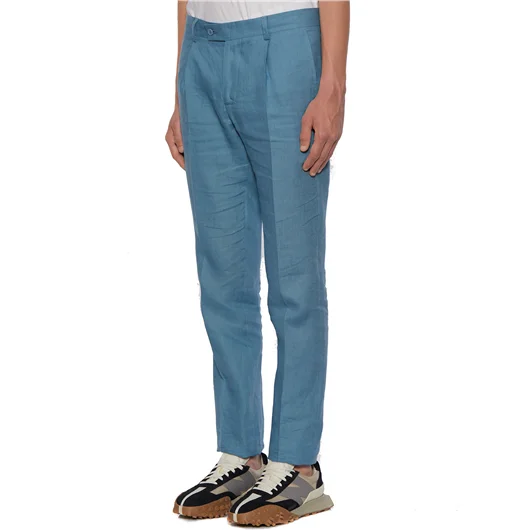 DANIELE ALESSANDRINI PANTALONE IN LINO Enormi sconti