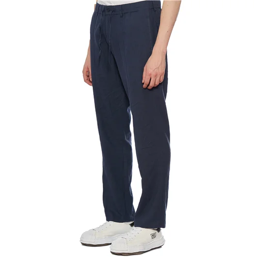 DANIELE ALESSANDRINI PANTALONE IN LINO CON COULISSE Officina