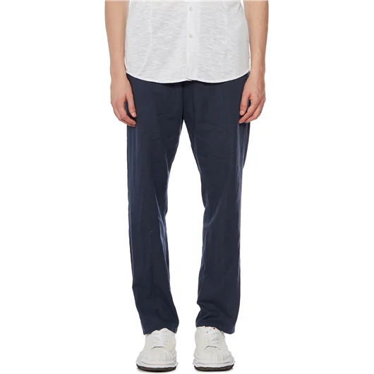 DANIELE ALESSANDRINI PANTALONE IN LINO CON COULISSE Officina