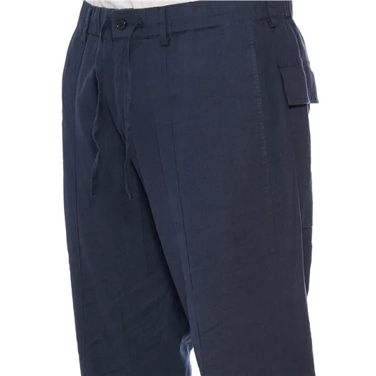 DANIELE ALESSANDRINI PANTALONE IN LINO CON COULISSE Officina