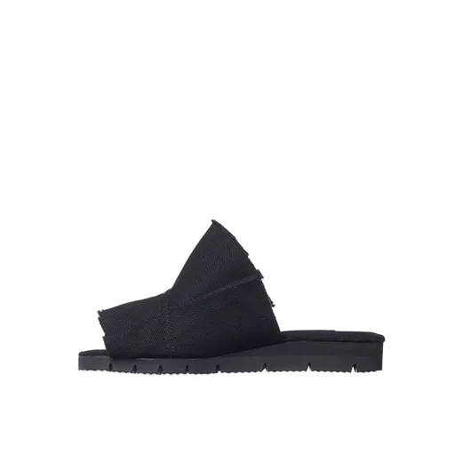 YOHJI YAMAMOTO SANDALO IN CANVAS PLISSETTATO Spedizione gratuita