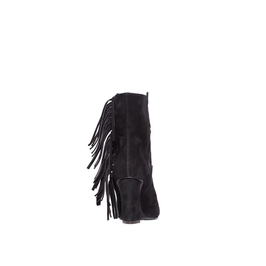 GIUSEPPE ZANOTTI STIVALETTO IN CAMOSCIO CON FRANGE Online Outlet