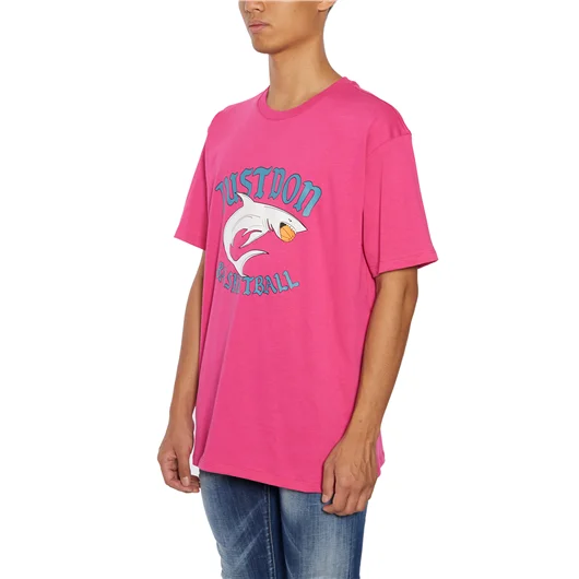JUST DON T-SHIRT GIROCOLLO IN COTONE Liquidazione