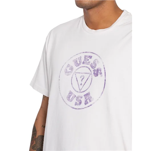 GUESS USA T-SHIRT GIROCOLLO IN COTONE Enormi risparmi