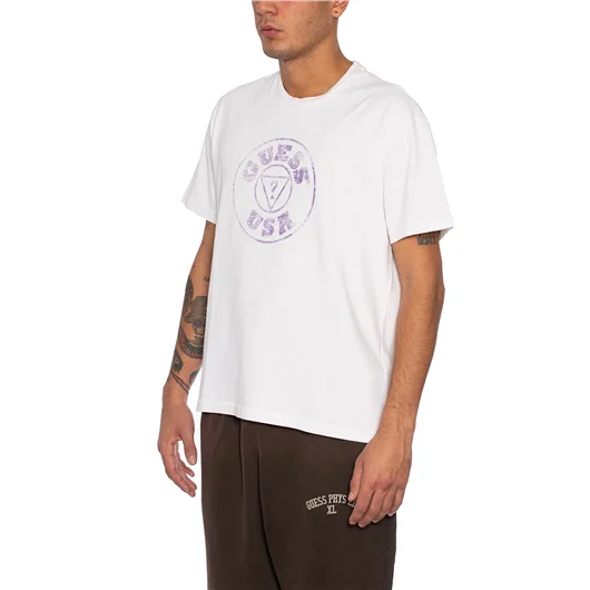 GUESS USA T-SHIRT GIROCOLLO IN COTONE Enormi risparmi