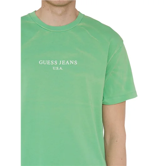 GUESS USA T-SHIRT GIROCOLLO IN COTONE Rilascio limitato