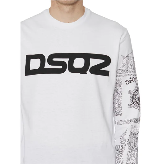 DSQUARED T-SHIRT IN COTONE CON STAMPA Sostegno trimestrale