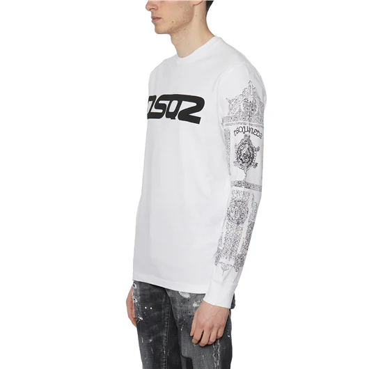 DSQUARED T-SHIRT IN COTONE CON STAMPA Sostegno trimestrale