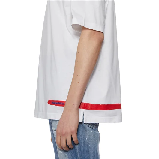 DSQUARED T-SHIRT IN COTONE CON STAMPA Fino al 55% di sconto