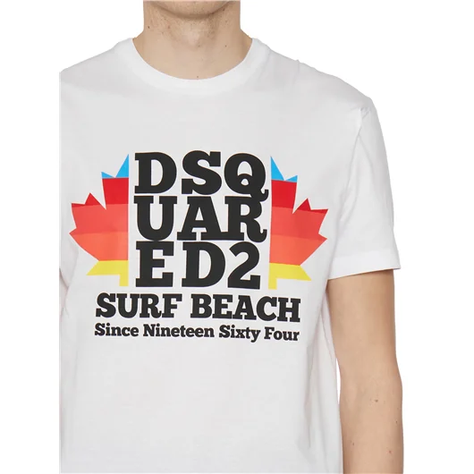DSQUARED T-SHIRT IN COTONE CON STAMPA Discount Store per i nuovi prodotti