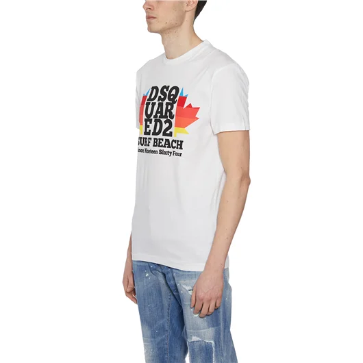 DSQUARED T-SHIRT IN COTONE CON STAMPA Discount Store per i nuovi prodotti