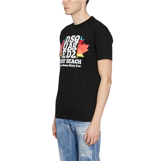 DSQUARED T-SHIRT IN COTONE CON STAMPA Solo un giorno rimasto