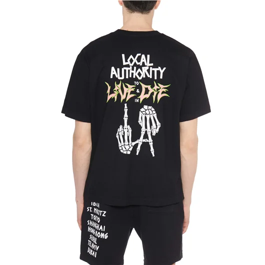 LOCAL AUTHORITY T-SHIRT IN COTONE LA BONES Trasporto libero internazionale