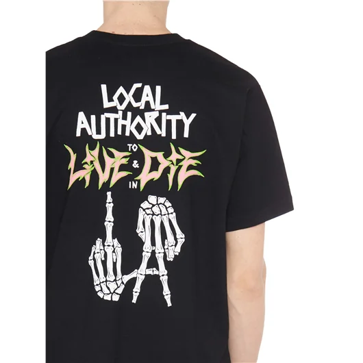 LOCAL AUTHORITY T-SHIRT IN COTONE LA BONES Trasporto libero internazionale