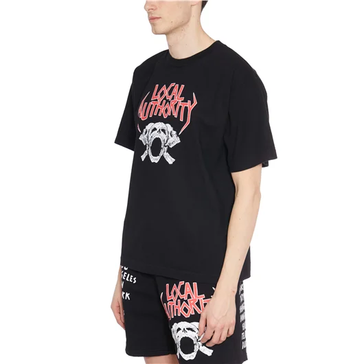 LOCAL AUTHORITY T-SHIRT IN COTONE TRI SKULL O SHOP Nuovo