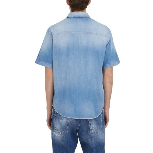 DSQUARED CAMICIA BOWLING IN DENIM Vendita Calda
