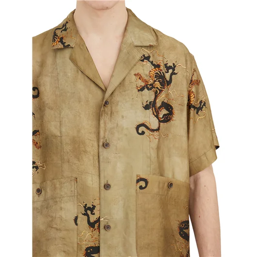 UMA WANG CAMICIA TERRY IN CUPRO Saldi Di Fabbrica