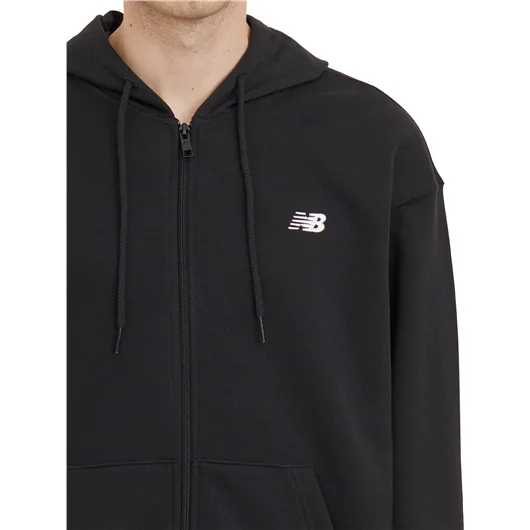 NEW BALANCE FELPA IN COTONE CON ZIP E CAPPUCCIO Offerta speciale