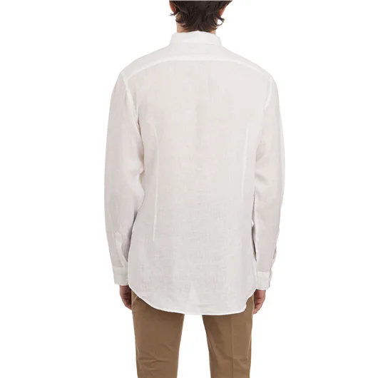 DANIELE ALESSANDRINI CAMICIA BASICA IN LINO Black Friday