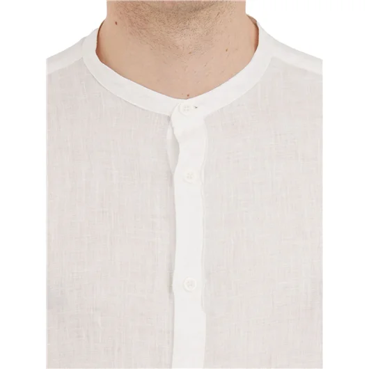 DANIELE ALESSANDRINI CAMICIA COREANA IN LINO Cyber Monday