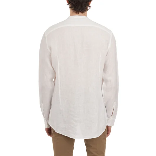 DANIELE ALESSANDRINI CAMICIA COREANA IN LINO Cyber Monday