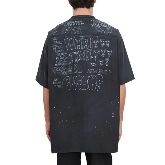 MAISON MIHARA YASUHIRO CAMICIA CON STAMPA DISTRESSED Offerte stagionali
