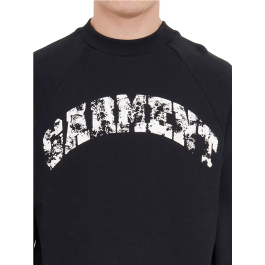GARMENT WORKSHOP FELPA GIROCOLLO LOGO CRACKED Solo un giorno rimasto