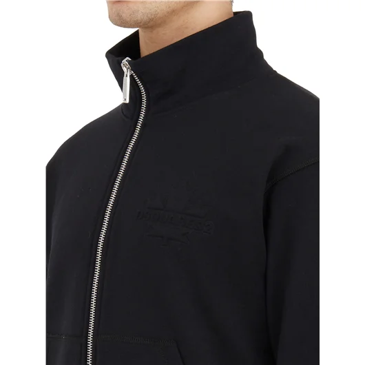 DSQUARED FELPA IN COTONE CON ZIP Limitato a 3 giorni