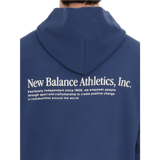 NEW BALANCE FELPA CON CAPPUCCIO IN COTONE 2025