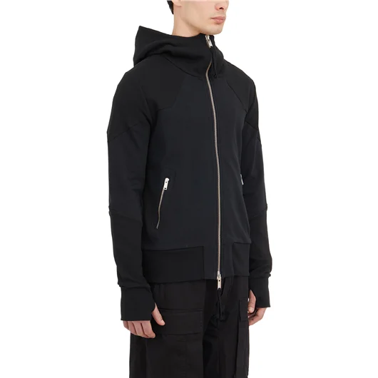 THOM KROM FELPA CON CAPPUCCIO E ZIP Italia