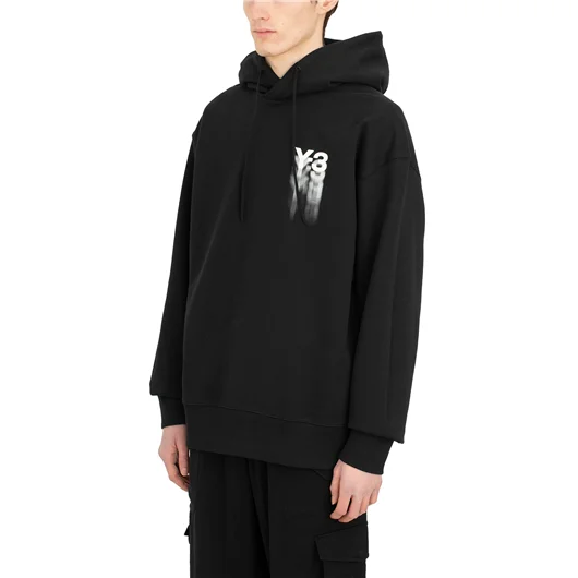 Y-3 FELPA LOGO CON CAPPUCCIO Nuovo
