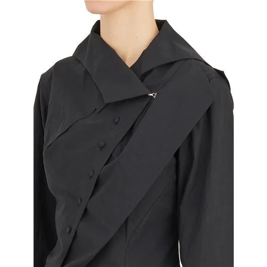 YEHUAFAN CAMICIA ASIMMETRICA IN COTONE Consegna Veloce