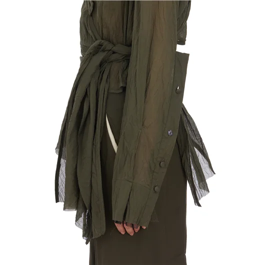 ALESSANDRA MARCHI CAMICIA KIMONO IN COTONE Prezzo Ridotto