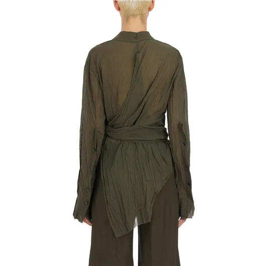 ALESSANDRA MARCHI CAMICIA KIMONO IN COTONE Prezzo Ridotto