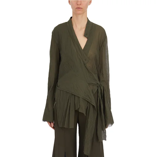 ALESSANDRA MARCHI CAMICIA KIMONO IN COTONE Prezzo Ridotto