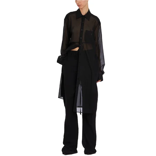 ANN DEMEULEMEESTER CAMICIA LUNGA IN COTONE GABI Novità
