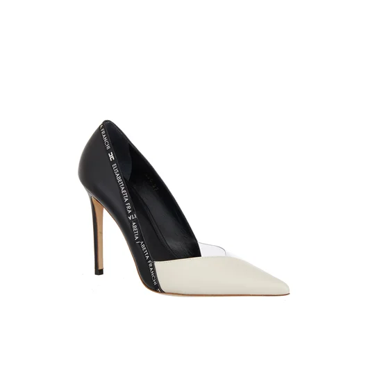 ELISABETTA FRANCHI DECOLLETE' IN PELLE CON NASTRO