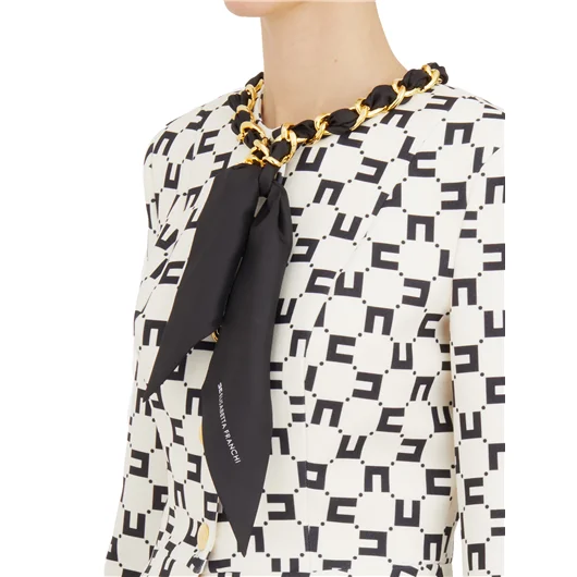 ELISABETTA FRANCHI GIACCA CON CATENA FOULARD Flash Sale