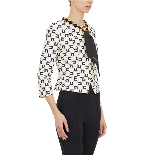 ELISABETTA FRANCHI GIACCA CON CATENA FOULARD Flash Sale