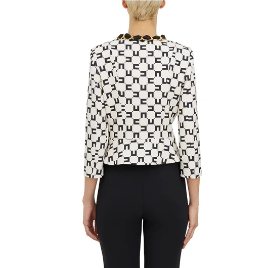 ELISABETTA FRANCHI GIACCA CON CATENA FOULARD Flash Sale