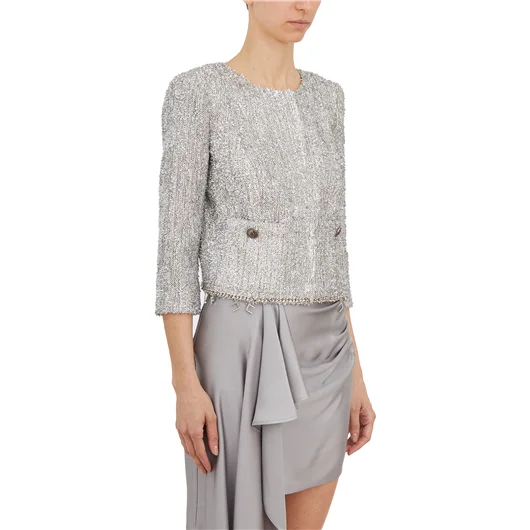 ELISABETTA FRANCHI GIACCA IN TWEED LUREX Offerta esclusiva